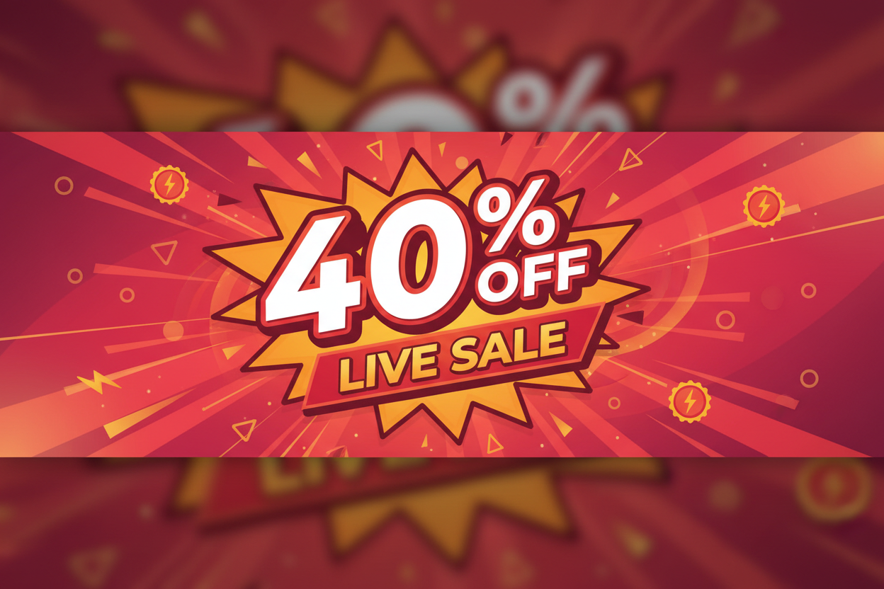 Live Sale Banner - 40% OFF