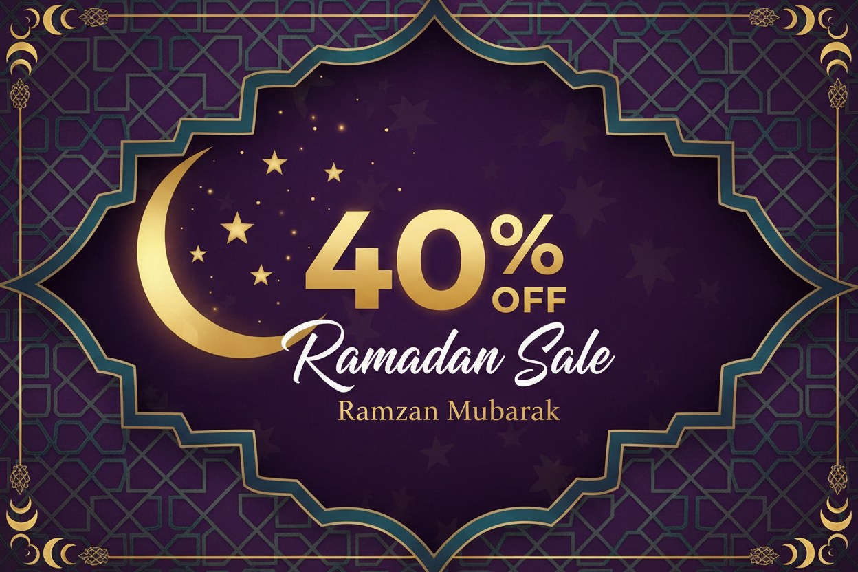 Ramzan 40% Off Banner